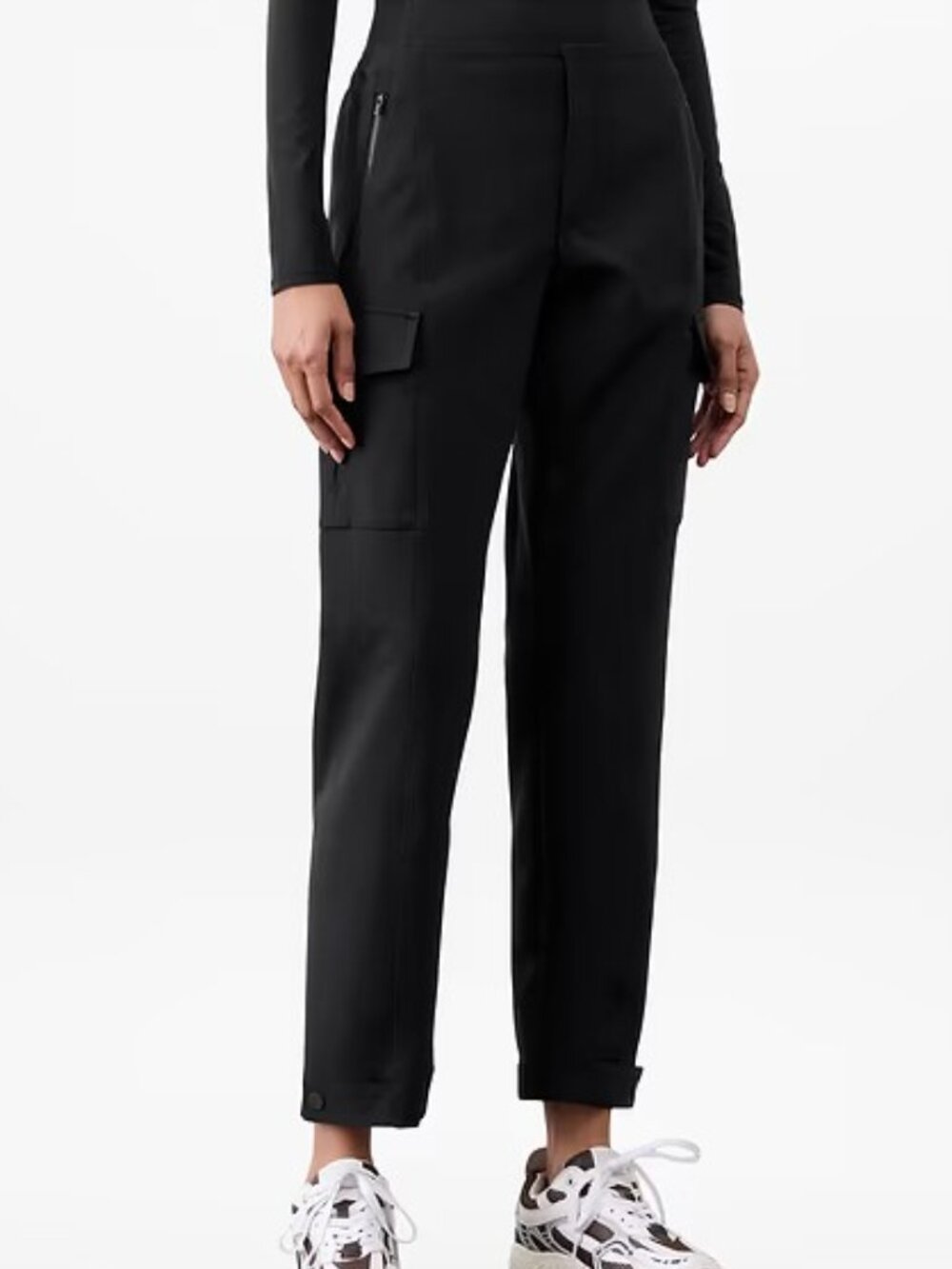 NWT Athleta Endless High Rise Cargo Pant - Black - Sz 16